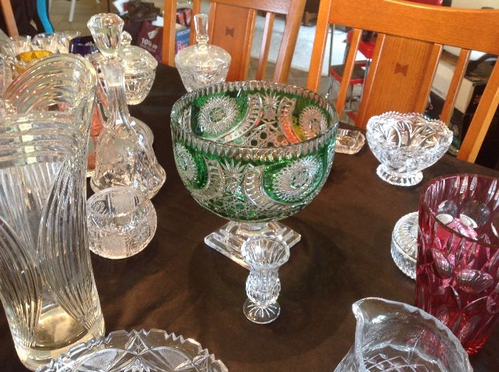Fine Crystal bowls, vases and candy dishes