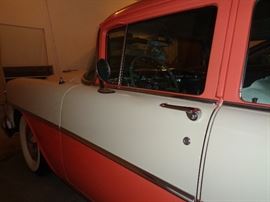 1955 OLDS 88 Rocket 34,437 miles V8, White walls Beautiful condition. Salman and White org color. 