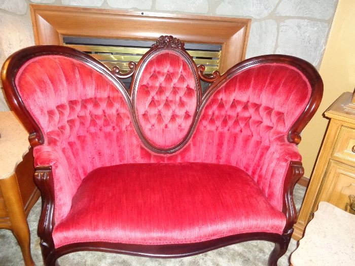 Vintage Rosewood Love seat