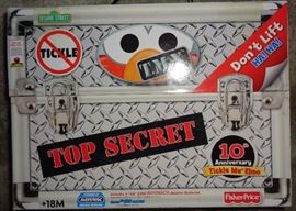 Tickle me Elmo in the box