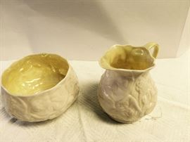 Belleek Crean & Sugar
