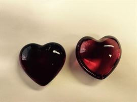 Rosenthal and Baccarat hearts