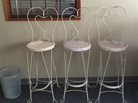Antique soda fountain chairs