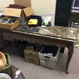 Marble topped console