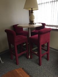 High top table and chairs
