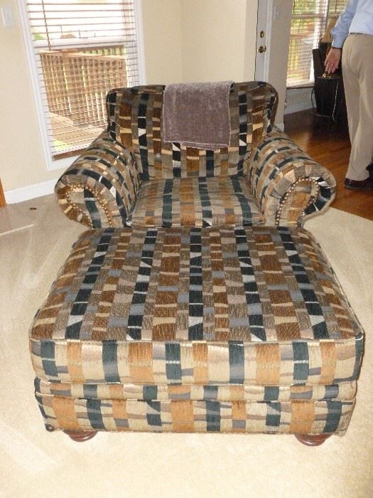 Awesome oversize chair with matching ottoman