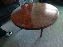 Charak Mid-Century Modern Revolving Coffee Table 36" R x 16.5'h
