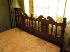 Queen Size Colonial Style Headboard & Mattress Set