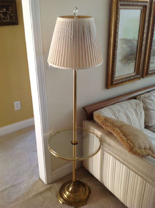 Glass table / Floor Lamp $ 40.00