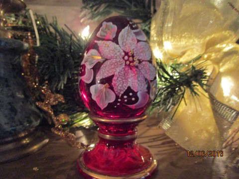 FENTON POINSETTIA SIGNED AND NUMBERED