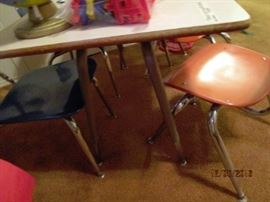 Underview of table and chairs