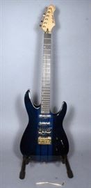 Hohner Model HS90SN Solid Body Electric Guitar with Whammy Bar with Yamaha Hard Case, Appears New