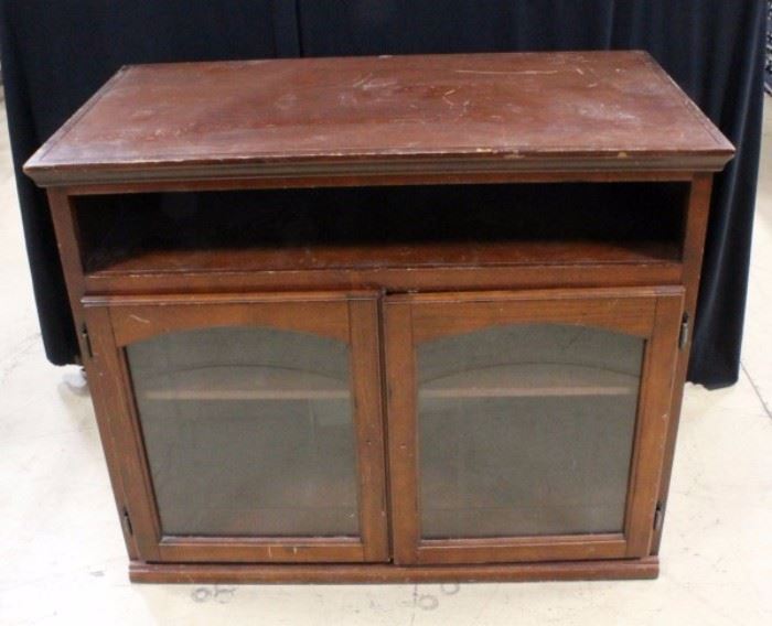 Riley Holliday Furniture Media Cabinet with Beveled Glass Doors, 39" x 32" x 22"