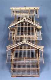 Wood Bird Cage, 12" x 30"