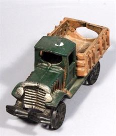 Vintage Cast Iron Toy Truck, 11"L