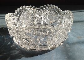 Antique Hawkes Lead Crystal Bowl