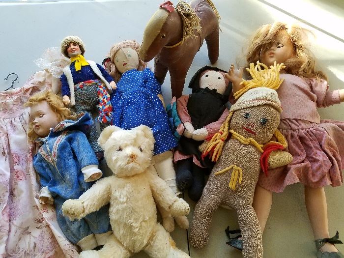 Antique dolls and toys