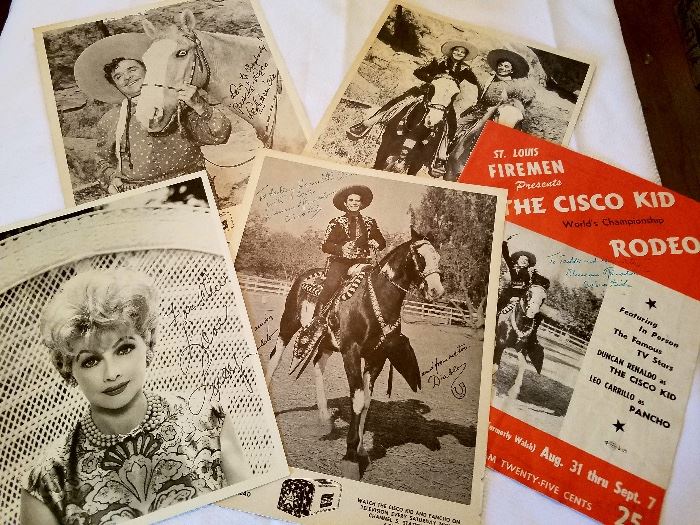 Lucille Ball & Cisco Kid Autographs 