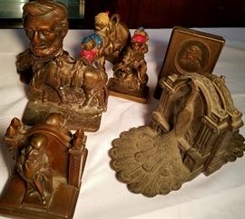 Collection of Book Ends including Bradley Hubbard and Jennings Brothers