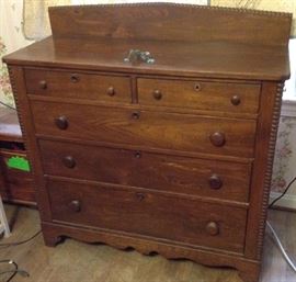 Antique Oak 5 Drawer Chest