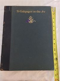To Galapagos on the Ara, 1926: The events of a pleasure-trip to the Galapagos Islands and a classification of a few rare aquatic findings, including two specimens of a new species of shark never caught before and here described for the first time, 1927. By William K Vanderbilt, inscribed to HB Hollins and signed by Vanderbilt. Privately Printed. 900 copies, the first 500 of which were bound in levant black and handmade paper sides, of which this is no. 334