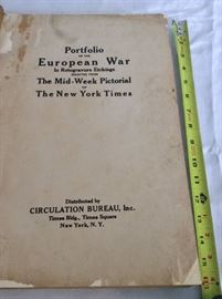 Portfolio of the European War in Rotogravure Etchings selected from The Mid-Week Pictorial of The New York Times. Professionally rebound with repairs to some pages. Circa 1918.