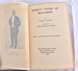 Thirty Years of Billiards by Willie Hoppe, 1925. 