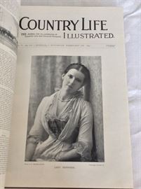 Title page, with portrait of a lady. (Two volume bound set of Country Life Illustrated, Jan-Dec 1899)