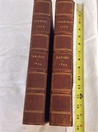 Two volume bound set of Country Life Illustrated, Jan-Dec 1899