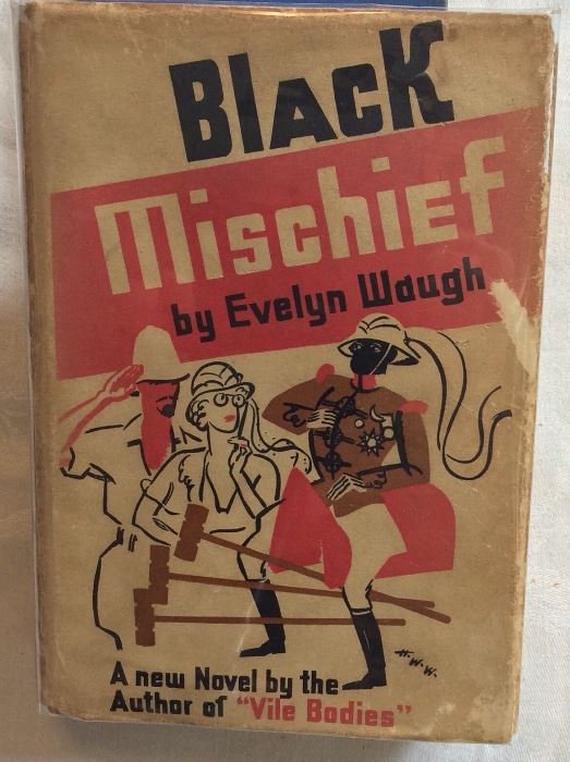 Black Mischief by Evelyn Waugh, 1932, First Edition, with rare dust jacket. 
