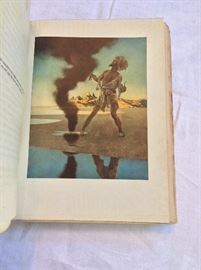 Maxfield Parrish illustration: The Fisherman and the Genie. (The Arabian Nights, Maxfield Parrish Illustrated Edition, 1912)