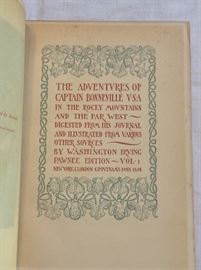 The Adventures of Captain Bonneville, Pawnee Edition, 1898. 