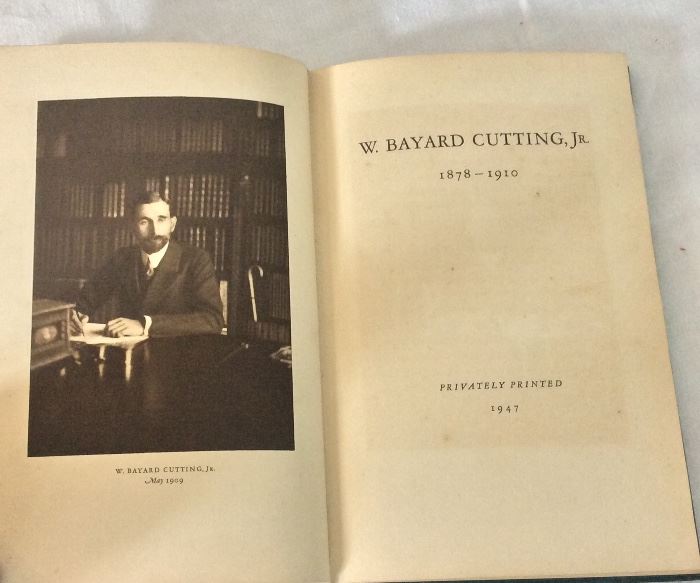 W. Bayard Cutting, Jr. Privately Printed. 