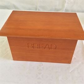 Wooden bread box. 
