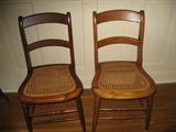 Two Caned Bottom Chairs