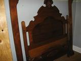 Walnut Bed with unique headboard and footboard from Natchez, MS. 80+ years old.