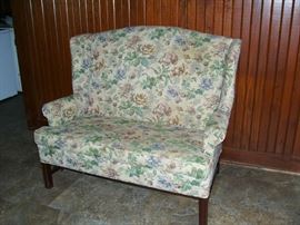 Floral Wing back loveseat