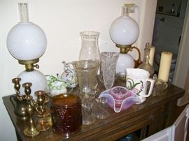 Old lamps, Iris & Herringbone, cranberry glass, more.  Dealers - bring boxes!