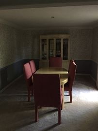 Thomasville Prestige Collection Dining Table, 6 Chairs + China Cabinet