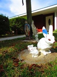 Vintage concrete yard decor