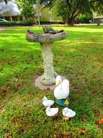 Vintage concrete yard decor