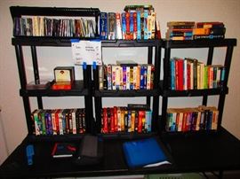 DVD's, VHS movies, books