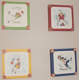 DÉCOR: For boys & girls: owl, cowboy & sports themes. Unique ABC Wall Mural Display