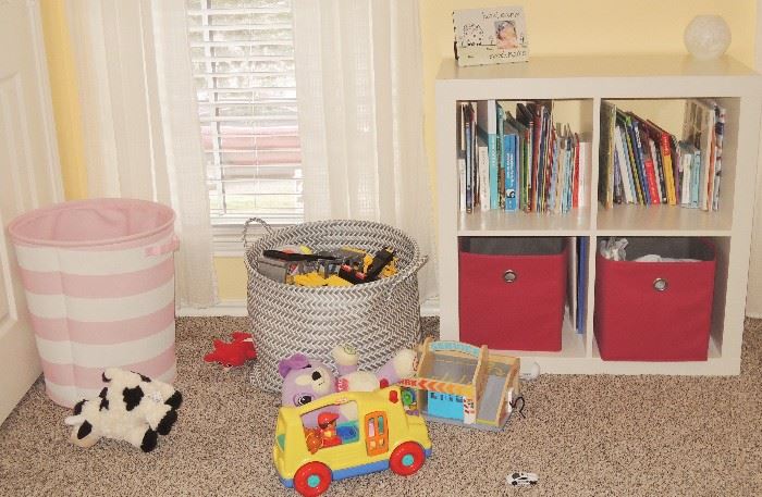 Baby & toddler books and toys. Storage baskets in all materials and sizes