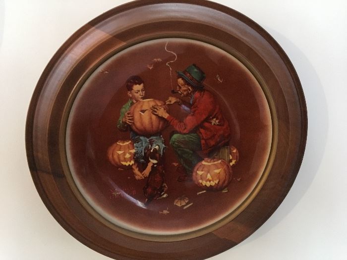 Four Seasons frames Norman Rockwell plates