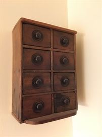 Antique spice drawers