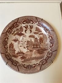 Rare brown willow plate