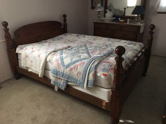 Queen size cannon ball bed with nice mattress