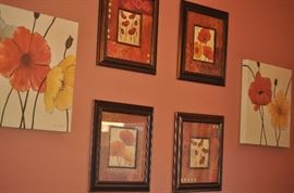 Framed Prints and Decor - LARGE POPPY PRINTS ARE SOLD - SMALLER 4 AVAILABLE FOR SATURDAY PURCHASE