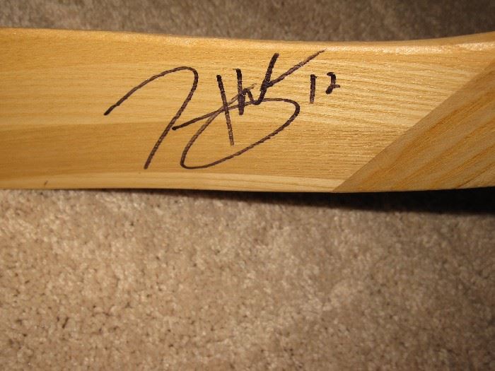 Tony Hrkac signature - Atlanta Thrashers hockey stick